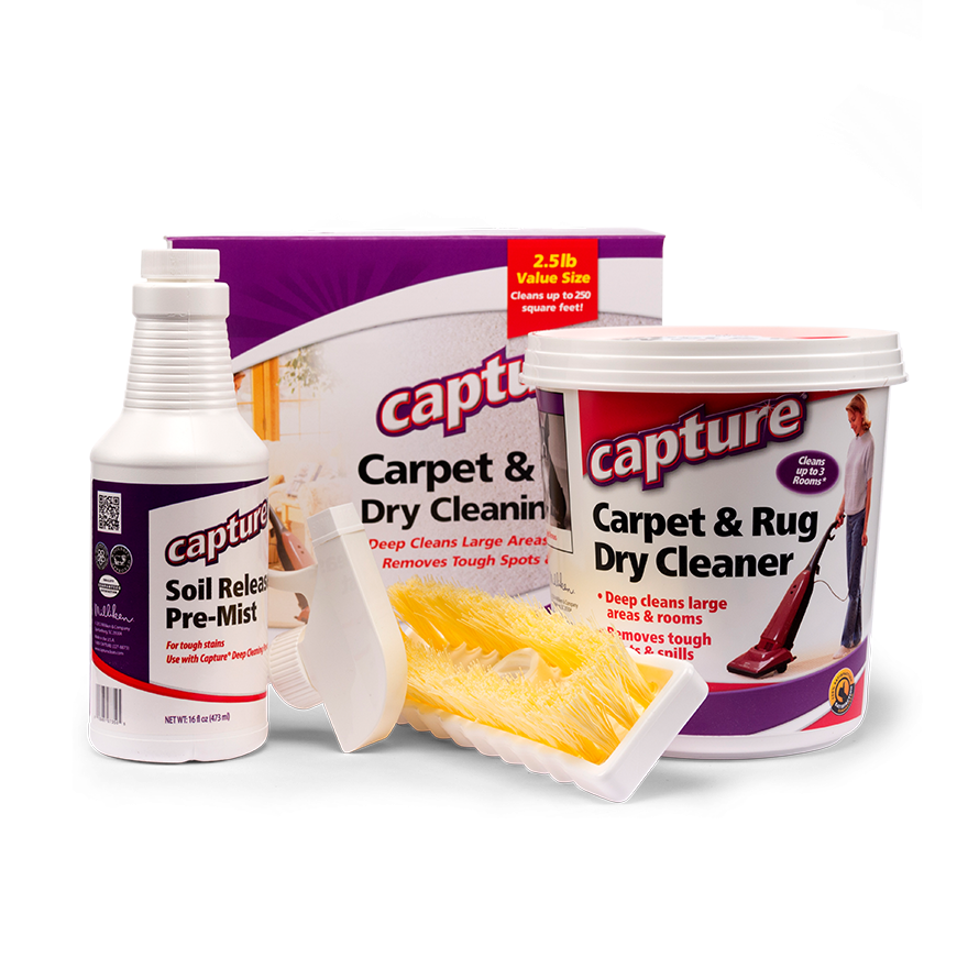 Capture Carpet & Rug Dry Cleaner w/Resealable lid - Home, Car, Dogs & Cats  Pet Carpet Cleaner Solution - Strength Odor Eliminator, Stains Spot